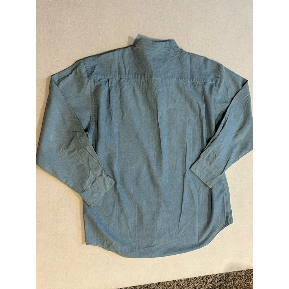 VTG  Banana Republic Safari Travel Clothing Embroidered Dog Sled Cotton Shirt XL